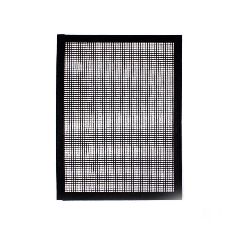 Lasikuitu churrasco-grilliverkko 40*33cm tarttumaton bbq-grillimatto grillilevy grillausalusta ulkoretkeilypiknik-tarvikkeet: Musta reuna