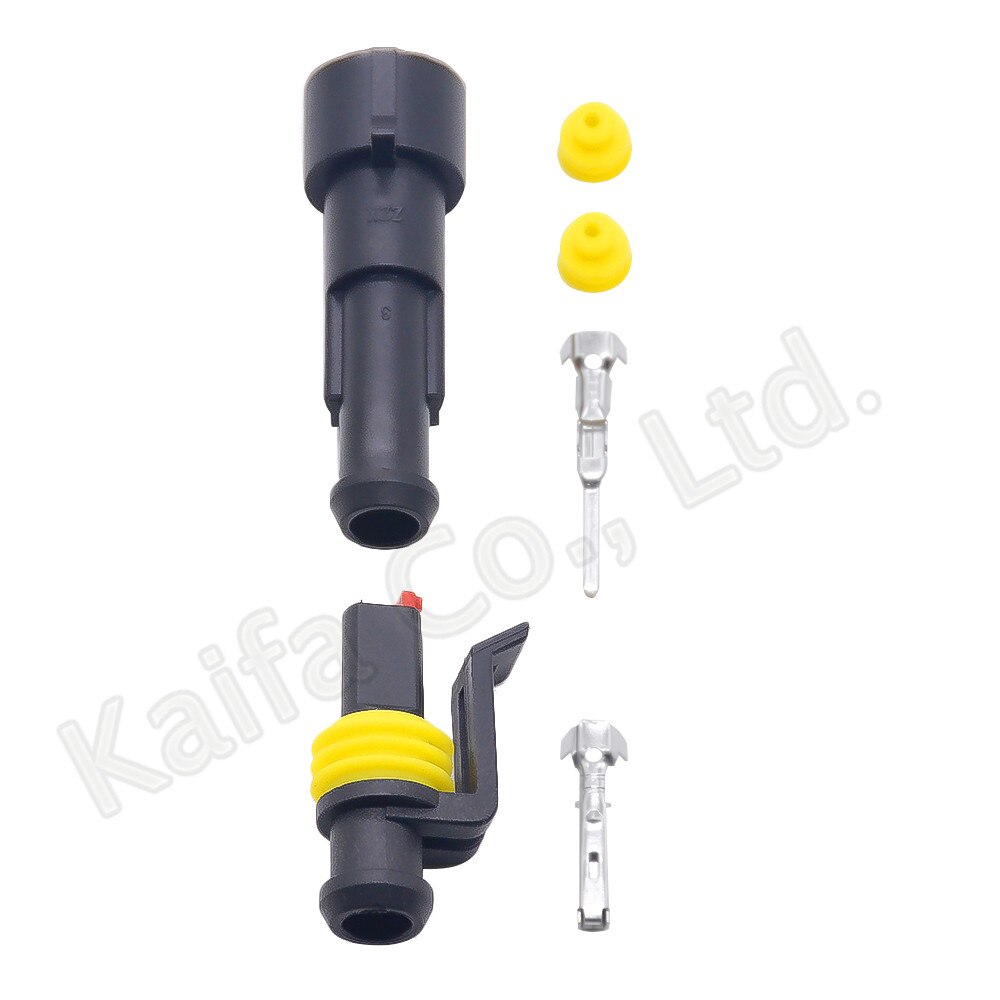10 sets Kit 1P 2P 3P 4P 5P 6Pins Way AMP 1.5 Super seal Waterproof Electrical automotive Wire Connector Plug for car Motorcycle: 1P