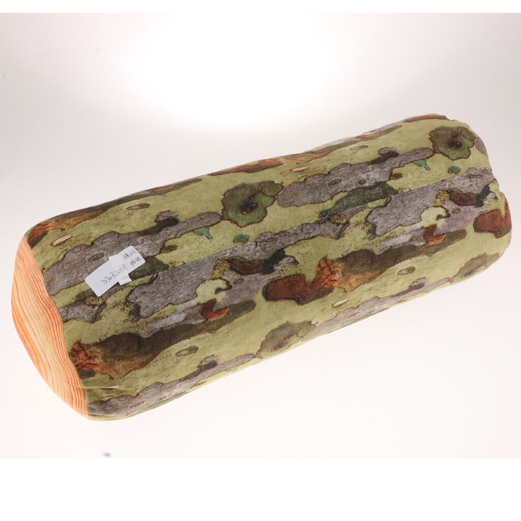 3D Novelty Tree Wood Cushion Stump Log Throw Pillow for Home Office Car