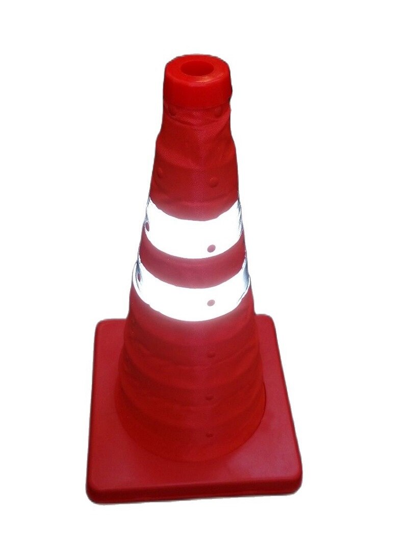 45cm højfoldelige reflekterende sikkerhedskegler advarsel reflekterende plast vejkegle vej trafiksikkerhedsskilt
