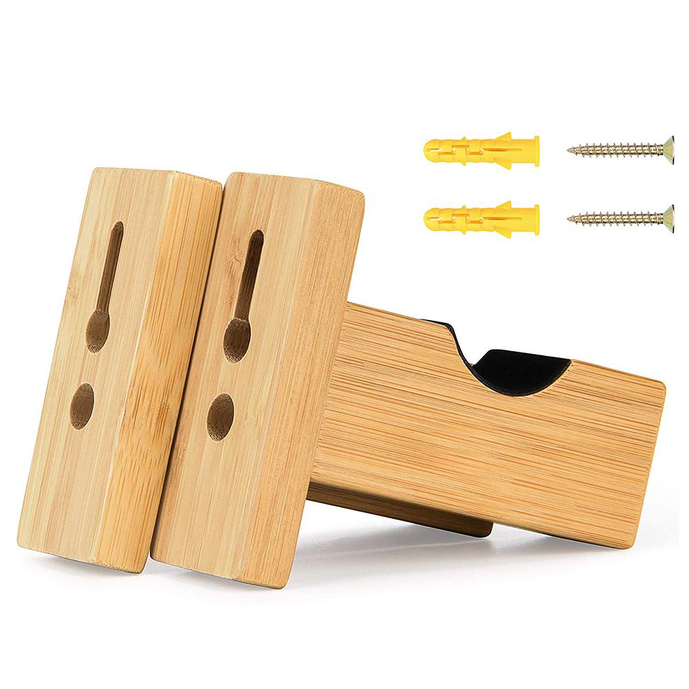 2PCS Baseball Bat Solid Wood Bracket Wall Hanger Bamboo Wood Baseball Bat Wall Solid Wood Hook For Placing Baseball Bat