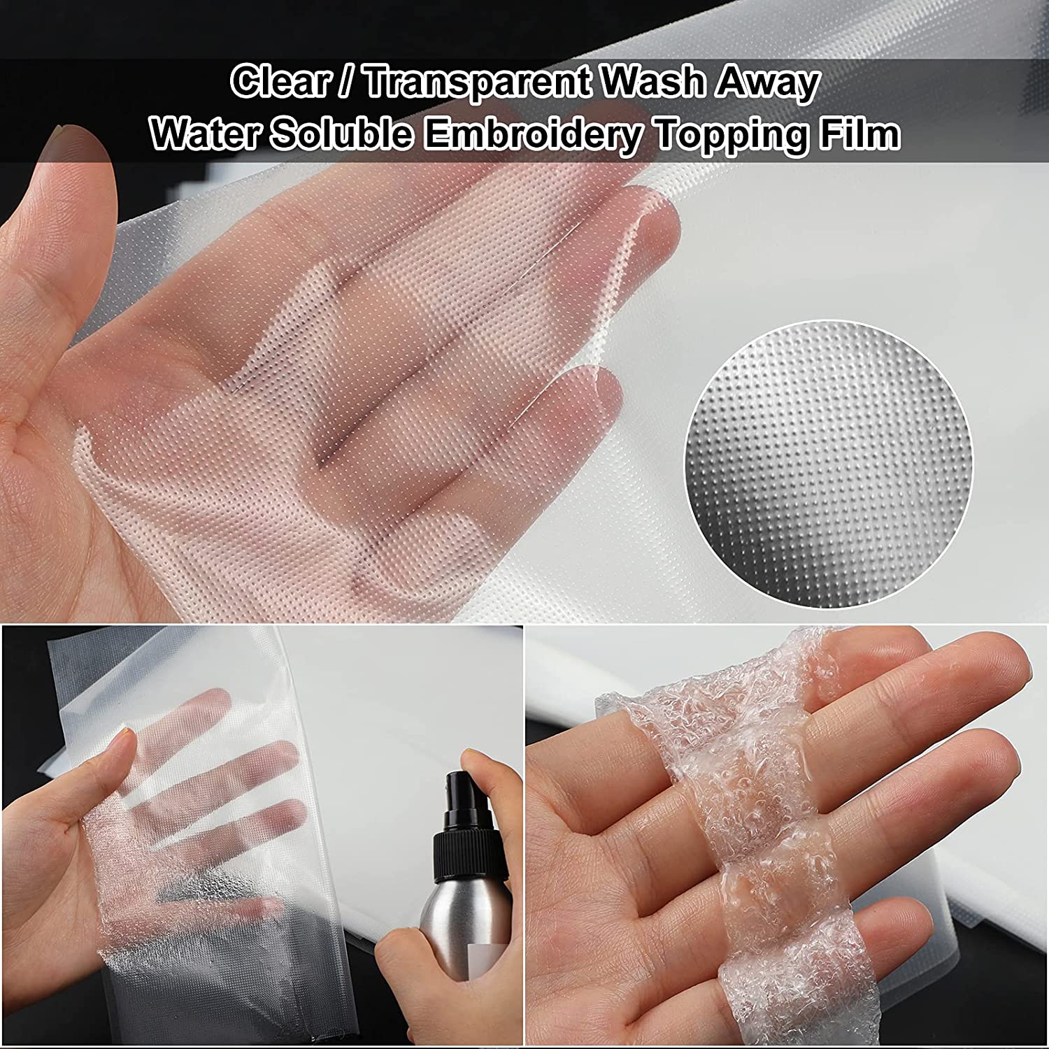 1pcs 100x100 Cross stitch water soluble canvas embroidery stabilizer film fabric DIY hand sewing supplies craft supplies