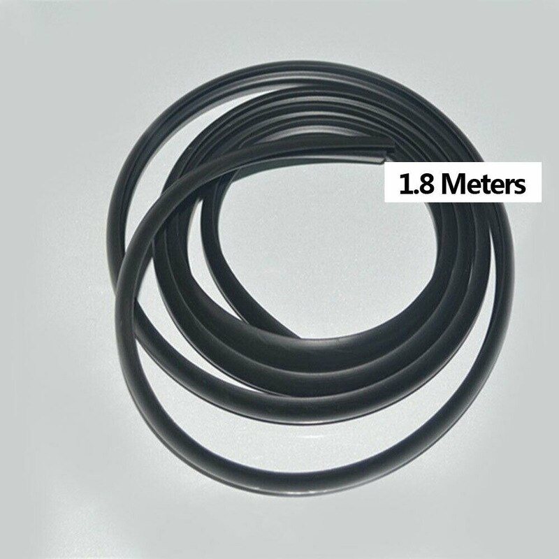 Junta de goma negra para limpiaparabrisas de coche, tira sellada para el techo, accesorios universales, Panel del parabrisas delantero, 1,8 m/5,9 pies
