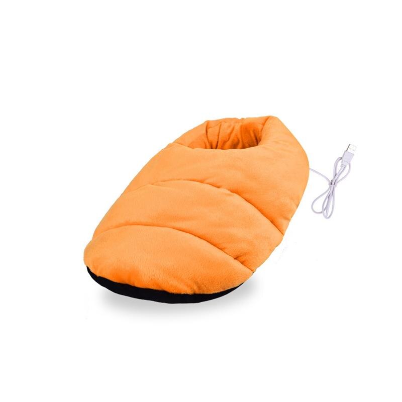 Vinter fodvarmer sko bløde elektriske varmesko usb genopladelige sne støvler vaskbare til hjemmekontor varme: 02