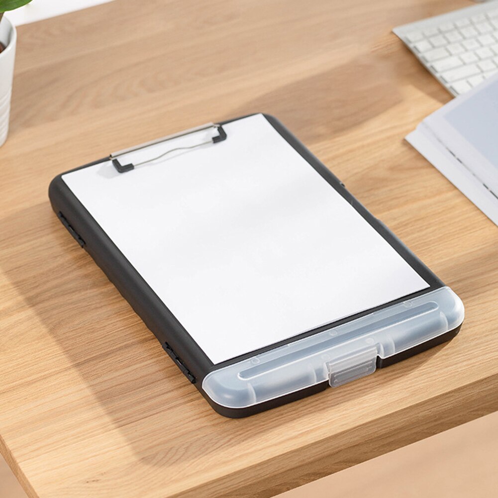 Hanging Stationary Storage Clipboard Black Drawing Writing With Pen Holder School Office Memo Pad File Box Document Organizer