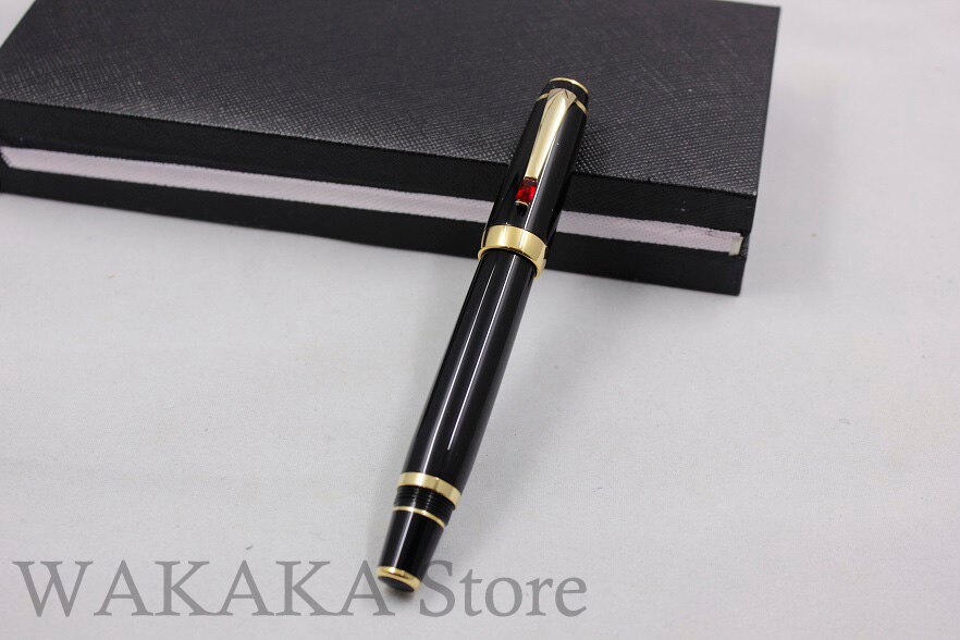 Luxury Wakaka mon stone Roller Gel pen roller ball blanc ink pen