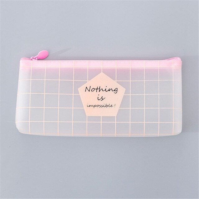 Big Capacity Waterproof Kawaii Pencil Case TPU Zipper File Bags,Invoice Pouches,Bill Bag,Pencil Case School Supplies: 3