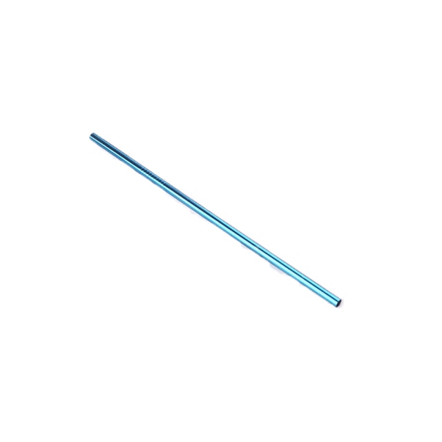 Coloful Portable Stainless Steel Straws Reusable Long Metal Drinking Straw For Tumblers Cups Mugs Cold Beverage Milk Tea: Blue-Straight-6mm
