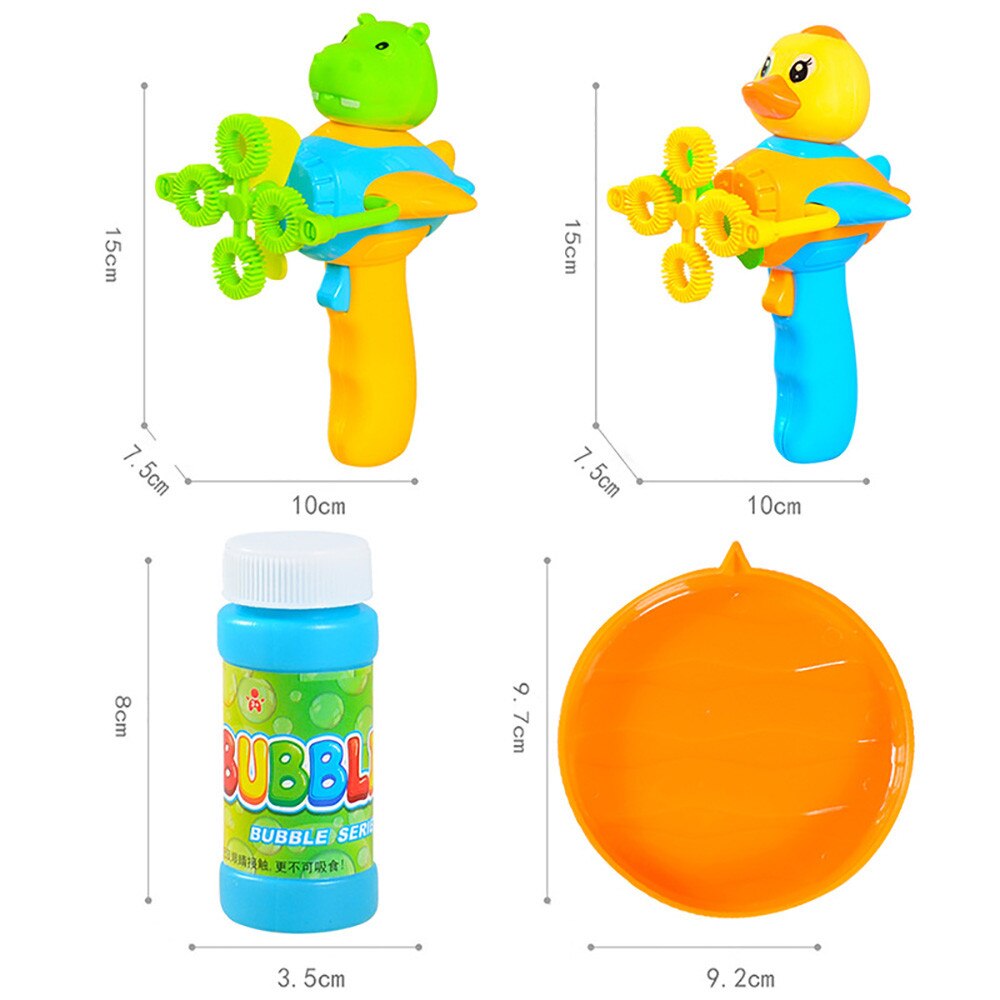 Summer Children's cartoon Water Gun hand-held automatic electric four-hole blowing bubble toy Birthday n#