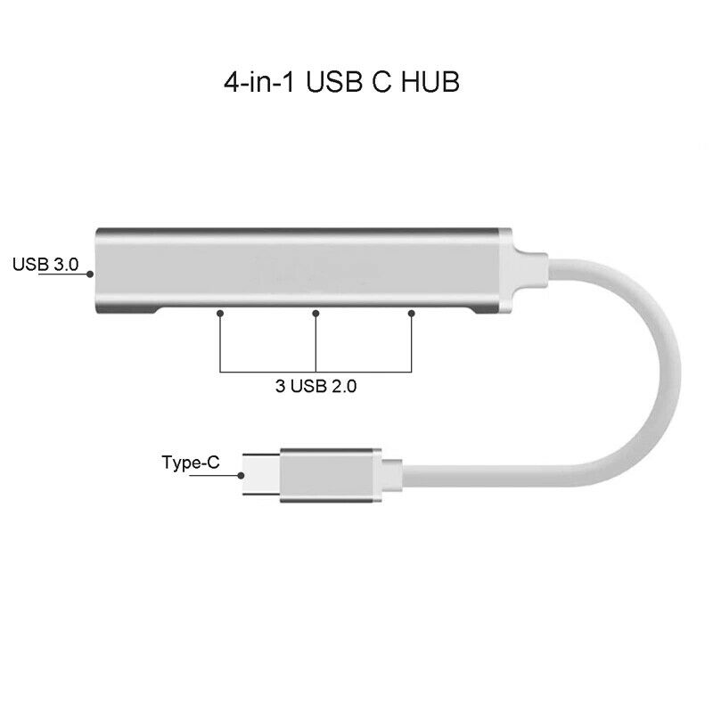Prywatny Model Mini Hub stacja dokująca aluminium USB 3.0 rozgałęźnik Hub jeden do czterech akcesoriów stacji dokującej Typec
