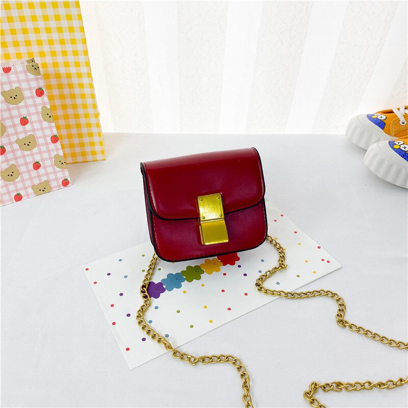 Kids Lederen Portemonnees En Handtassen Mini Crossbody Leuk Meisje Kleine Coin Pouch Bag Baby Meisjes Clutch Purse: Rood