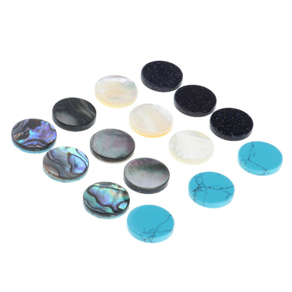 1 Set Shell Trumpet Valve Key Buttons Inlays Brass Instrument DIY Accessory