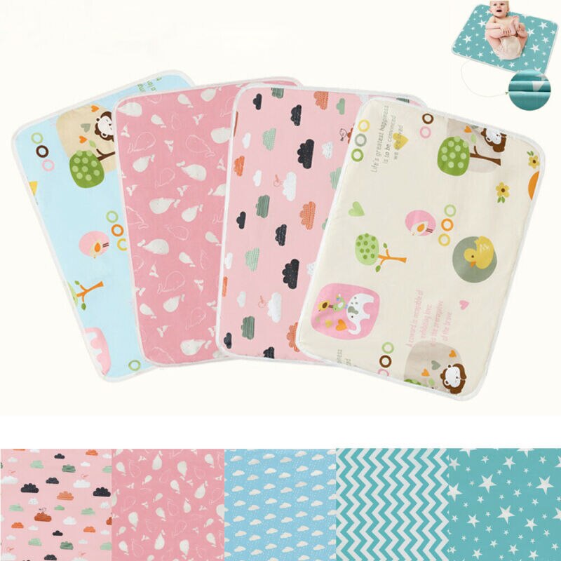 Baby Waterdichte Matras Sheet Protector Luiers Cartoon Changing Pads Voor Bed Reizen Luiers Crib Sheet