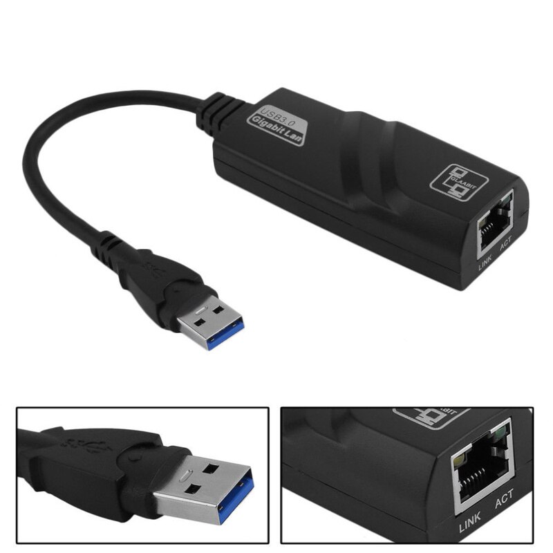 Przewodowy USB 3.0 robić Gigabit Ethernet RJ45 sieci LAN (10/100/1000) mb/s adapter sieci karta sieciowa Ethernet na PC laptop wygrać