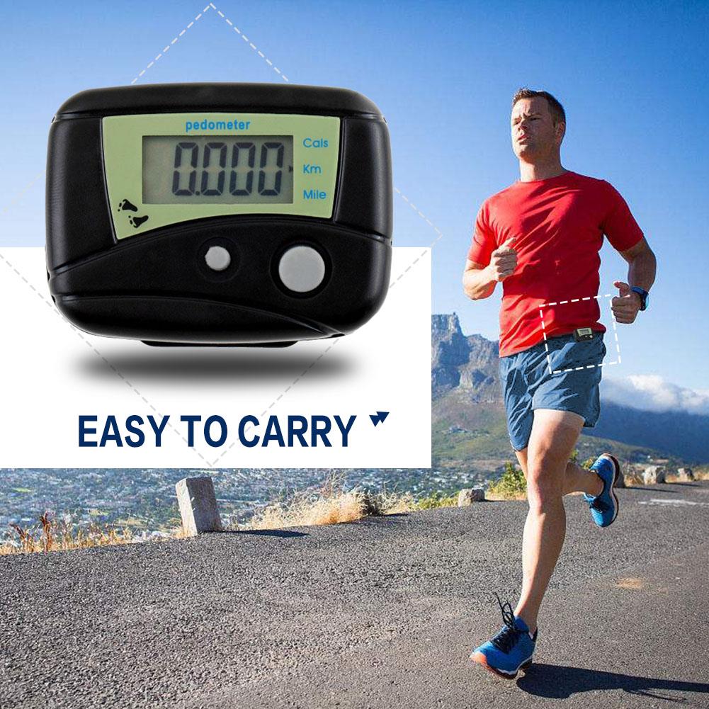 Walking Distance Watches Calorie Counter Step Pedometer Meter Black LCD Digital Display Sport Accessories Run Outdoor Practical