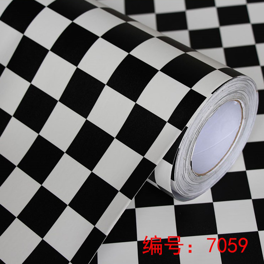 0.4 x 3m keukenkookplaat waterdichte kast zwarte zelfklevende muurstickers pvc hittebestendig behang badmozaïek sticker: Zwart wit