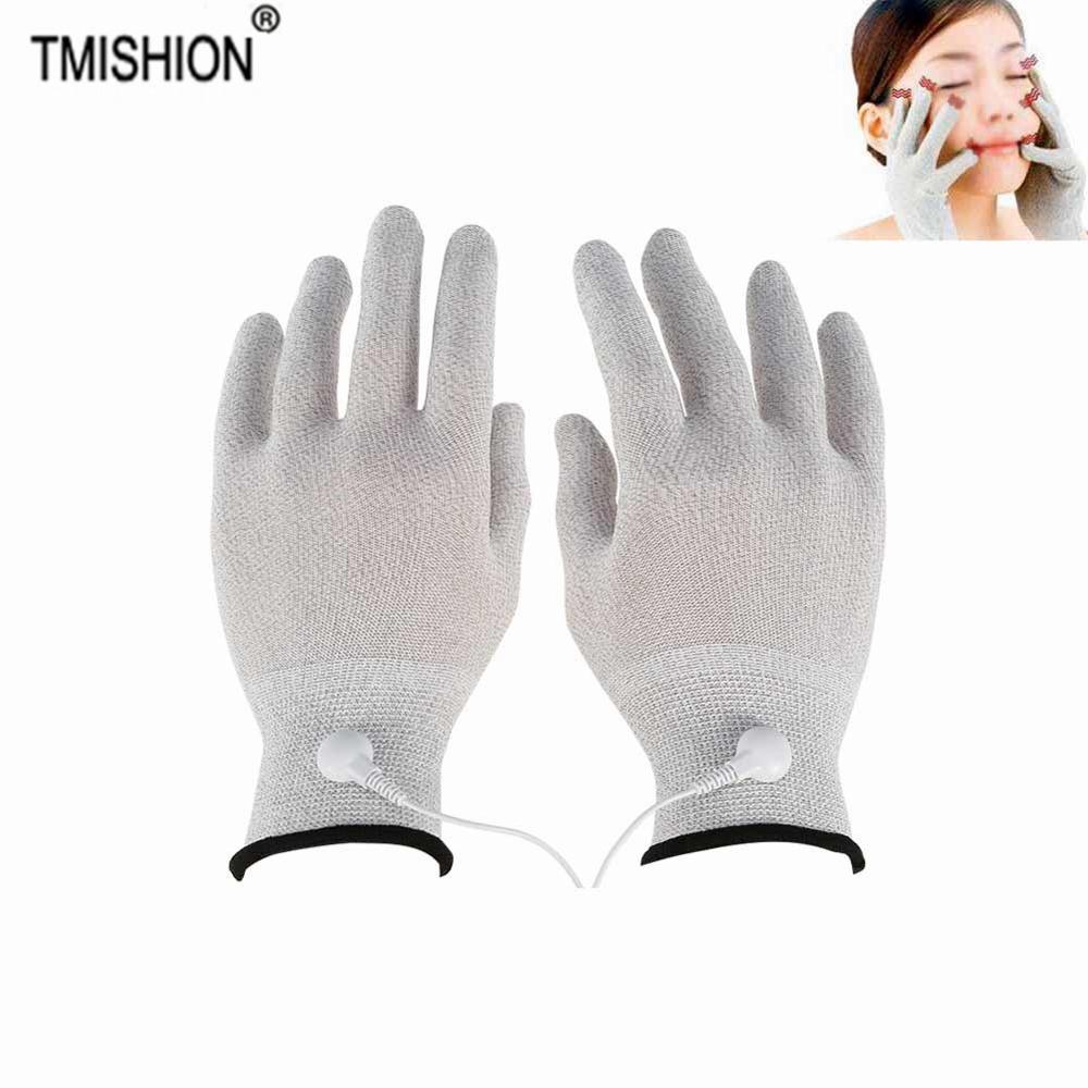1 paar Massage Elektrode Handschuhe Strom Leitfähige Handschuhe elektro Schock Handschuh Faser Elektro Hand Massage Gesundheit Pflege