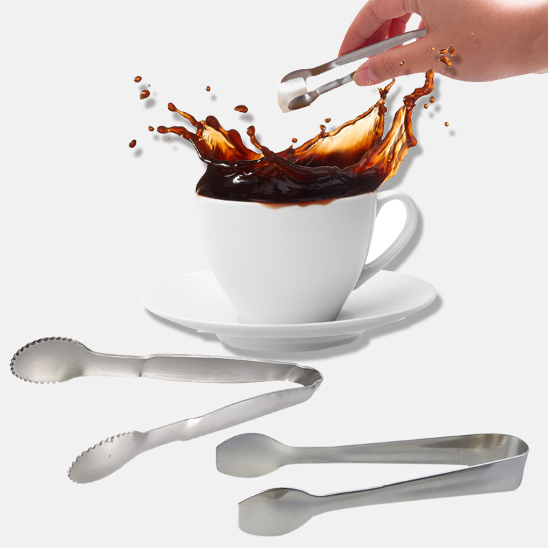 Sugar Clip Stainless Steel Tweezer Mini Clamp Tong Clips Coffee Little Tea Clips Kitchen Bar Tool