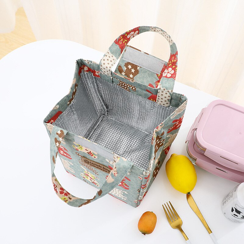 Frische Blätter Neue Frische Mittagessen Taschen Für Frauen freundlicher Lebensmittel Kühler Mittagessen Kasten Tote Kühler Mittagessen Kasten Isolierung Tragbare tote Tasche