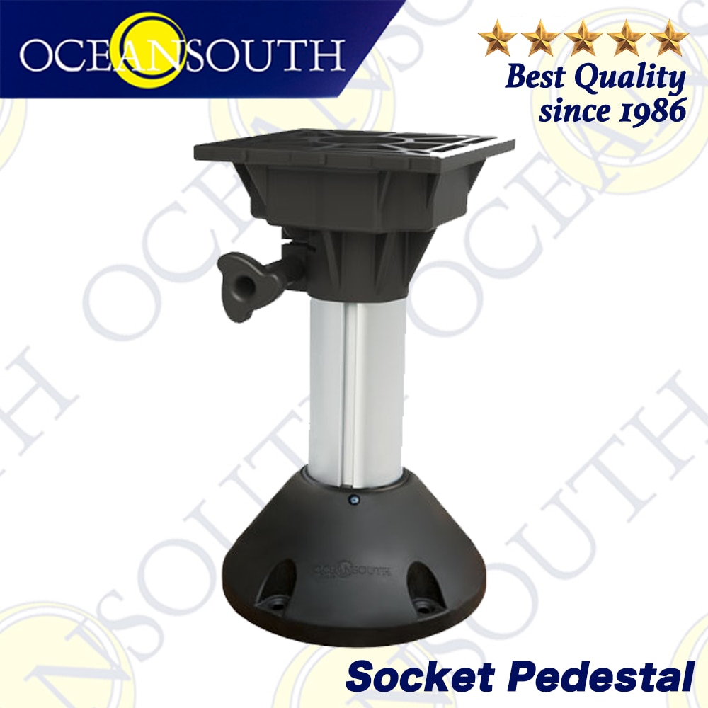 Oceansouth Socket Voetstuk Aluminium Geanodiseerd As Swivel Top Afneembare Stijl Voor Standaard Boot Zetels