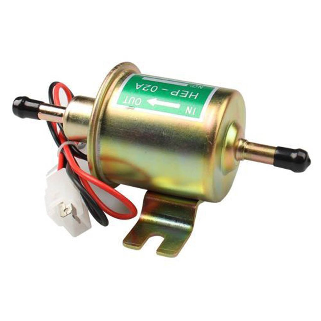 Carburetor Fuel Pump 12V Electric Low Pressure Bolt Fixing Wire Diesel Petrol HEP-02A For Car Fuel Supply System Motorcycle: Gold