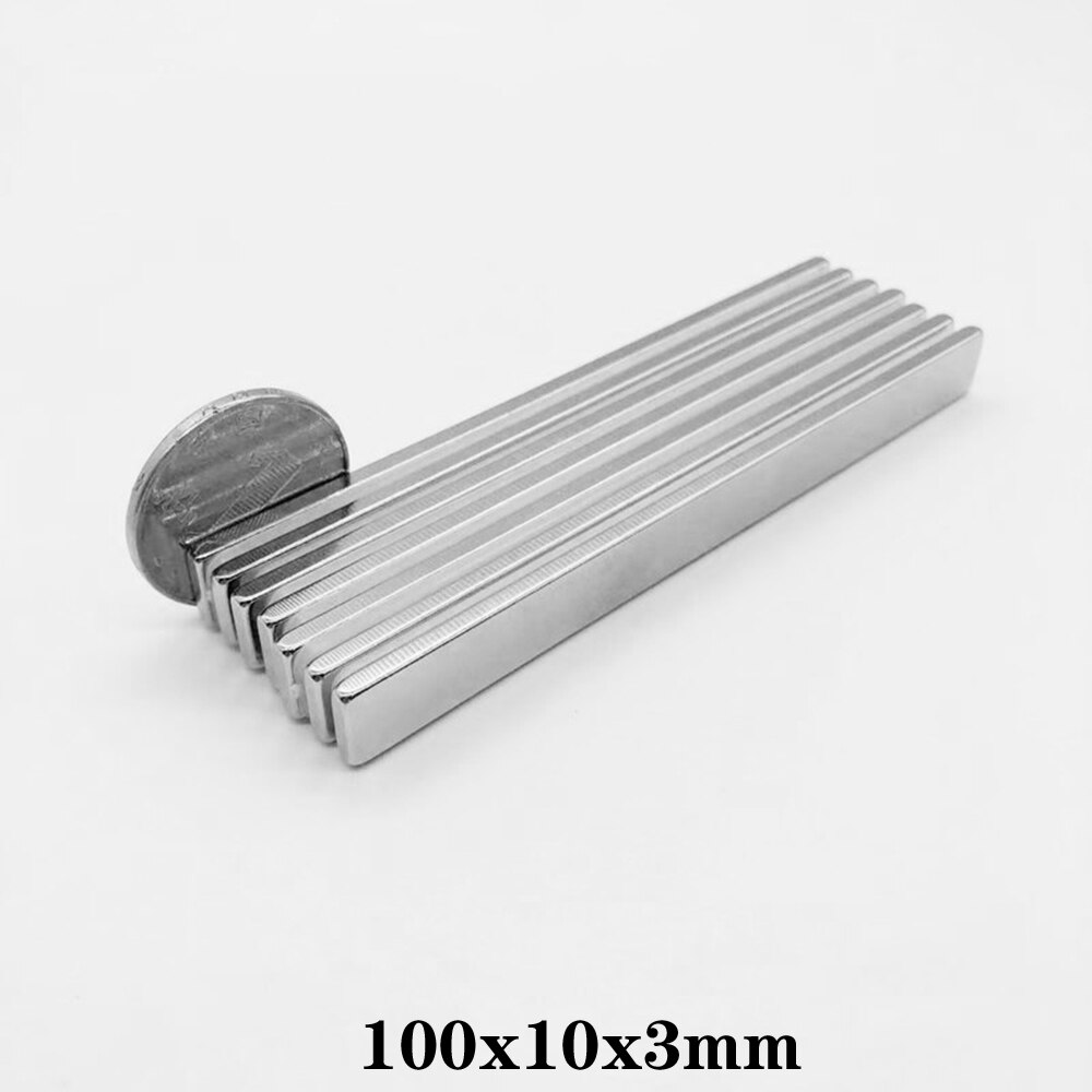 1 ~ 20 Stuks 100X10X3 Super Sterke Magnetische Magneten Lengte 100 Mm Permanente Neodymium Magneet 100X10X3 Mm Langer Vel Magneet 100*10*3