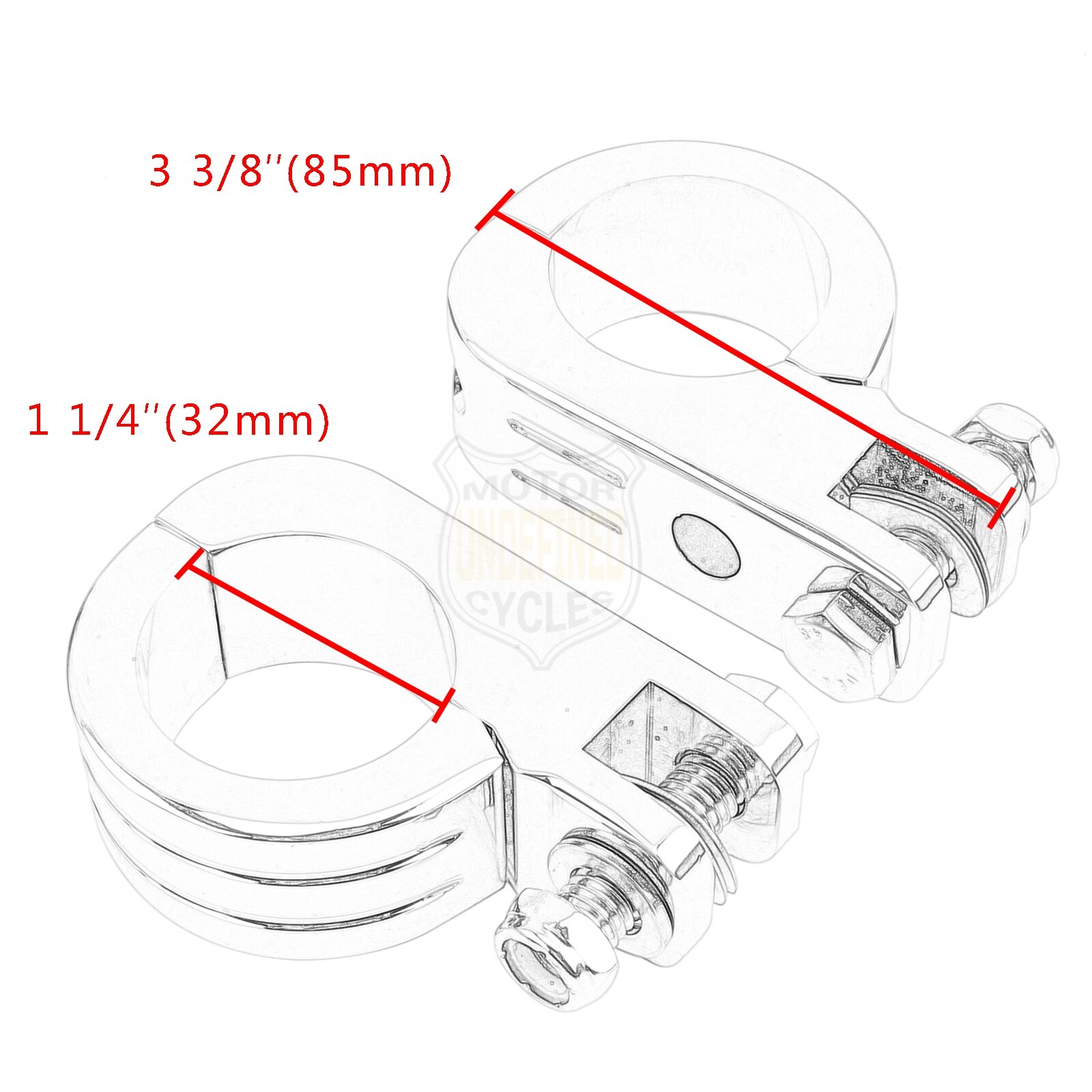 32MM Highway Foot Pegs Engine Guard Crash Bar w/Clamp Mount For Harley Honda Kawasaki Cafe Racer Touring Motorcycle Chrome