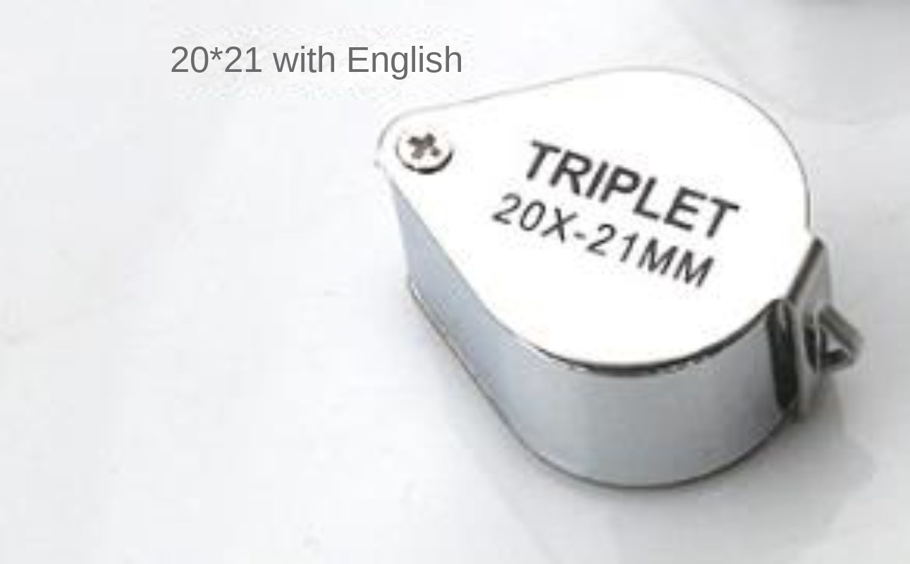 10x20x30x Sieraden Vergrootglas Pocket Opvouwbare Loep Vergrootglas Mini Diamond Lupa Lens Triplet Eye Glas Tool leesbril: Zilver