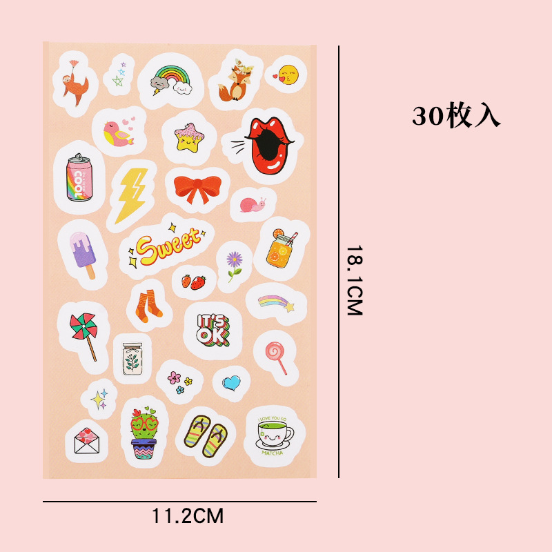 Loose-Leaf Notebook Handwritten Labels Indicate White And Blue Color Stickers Letter Stickers Sticky Notes Index Stickers