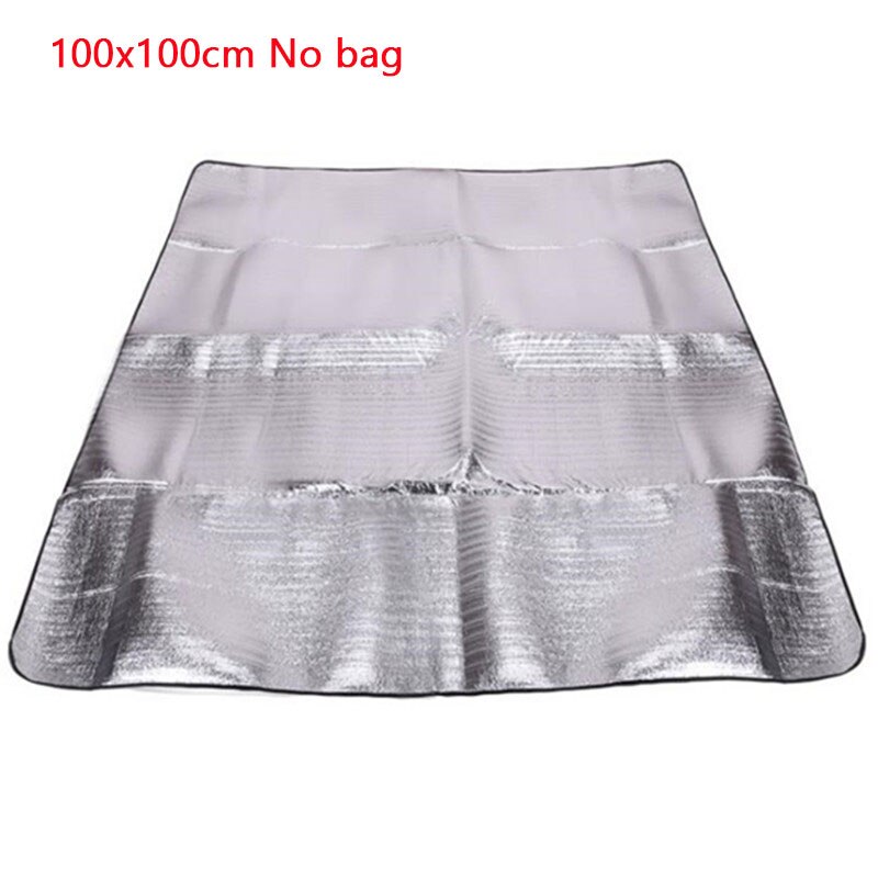 Alfombra impermeable ultraligera portátil para acampar, manta de pícnic plegable para exteriores, carpa, colchón para dormir, estera de suelo de espuma de aluminio: YELLOW