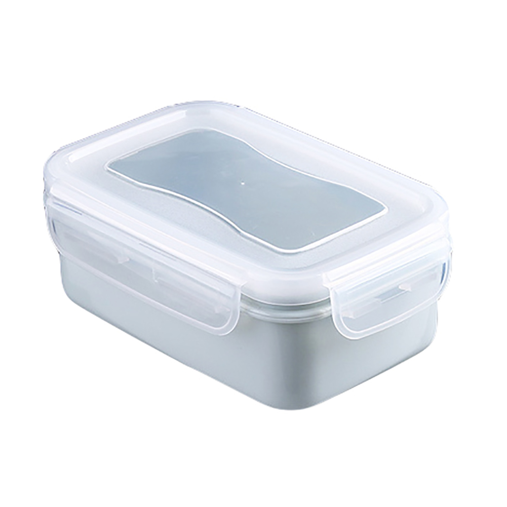 Runde/Rechteck Mittagessen Kasten Kunststoff Vorrats-Kasten Lebensmittel Lagerung Container Lebensmittel Container Bento Kasten Küche Vorrats-Organizer: Blau Rechteck