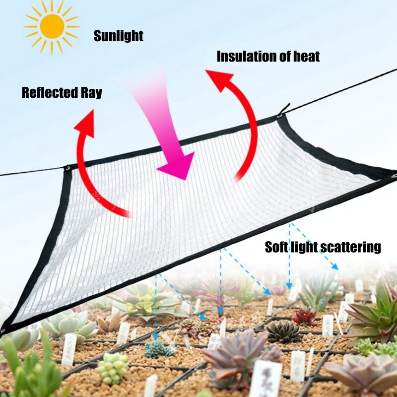 Hi-quality 85% Sunshade Rate srebrzysta folia aluminiowa siatka zacieniająca strona główna balkon sukulenta pokrywa żagiel przeciwsłoneczny odbijają światło słoneczne