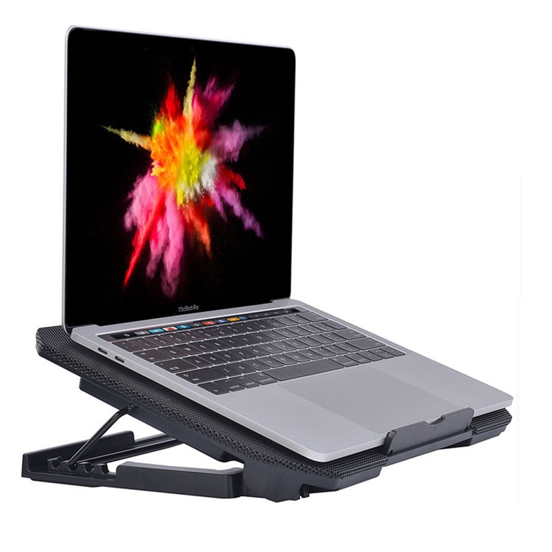 Draagbare Laptop Koeler USB Fan Cooling Pad 2 Fans Externe Laptop Cooler Notebook voor Macbook Xiaomi Laptop Verstelbare Standaard