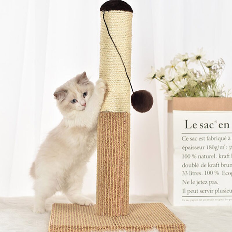 Cat Tree Sisal Rope Climbing Frame Cats Scratching Post Detachable Cat Scratcher Board Plush Toys For Cats Kitten Grinding Claw
