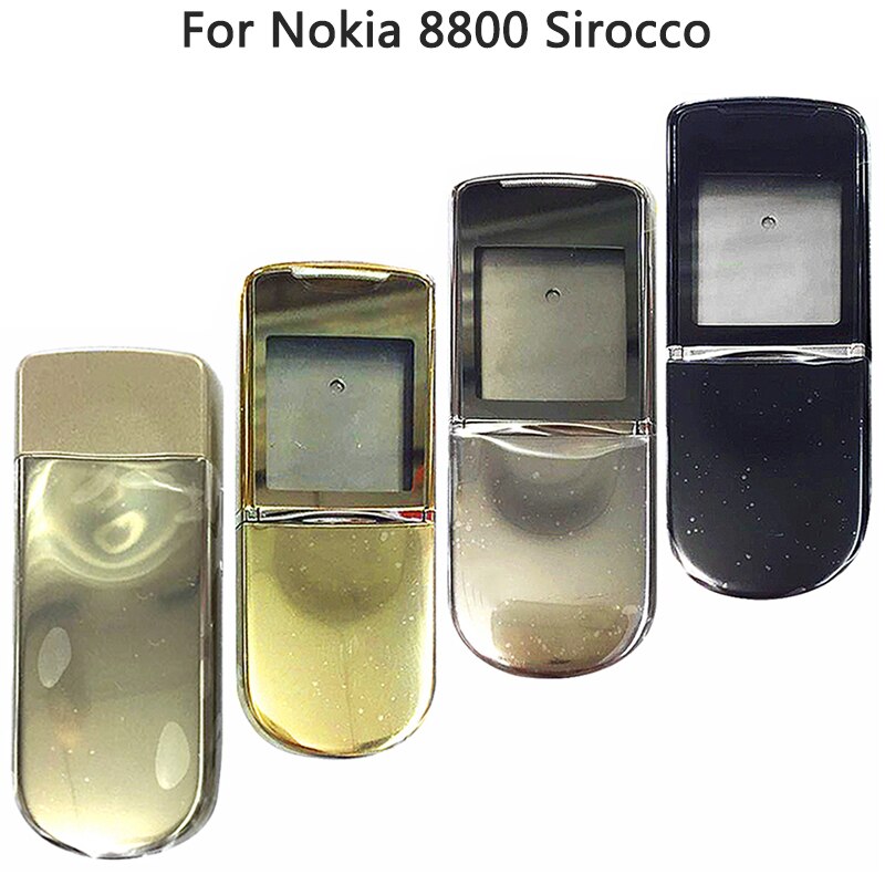 8800SE Volledige Behuizing Voor Nokia 8800 Sirocco Batterij Cover Frame Case Met Russische Engels Toetsenbord Zwart Zilver Golden