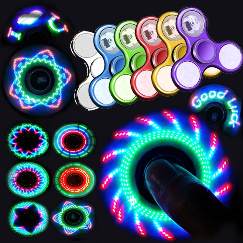 6 Kleuren Led Lichtgevende Fidget Spinner Veranderingen Hand Spinner Golw In Het Donker Stress Relief Speelgoed Voor Kids