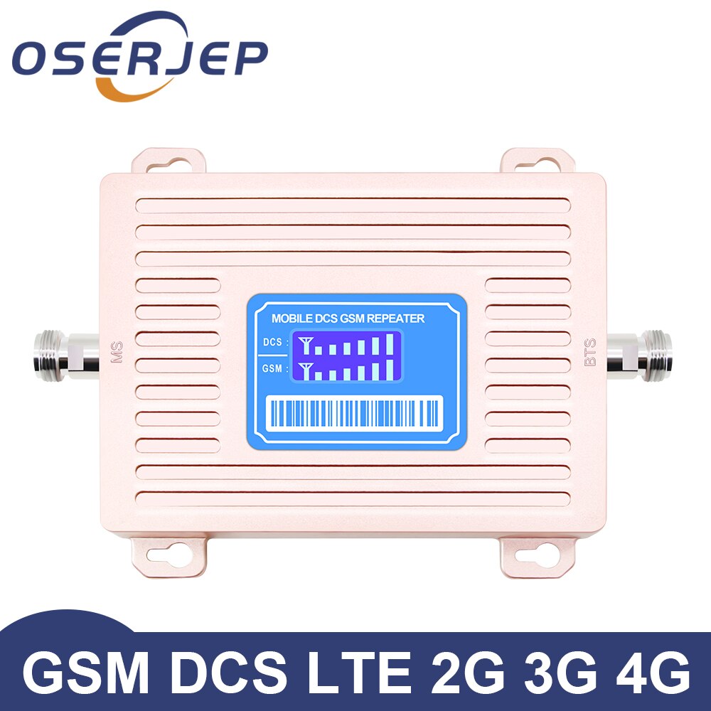 HEIßE Neue Oserjep 2G 4G LCD Displays GSM 900 4G LTE 1800 Repeater GSM 1800mhz mobile Signal Booster 65dB Dual Band