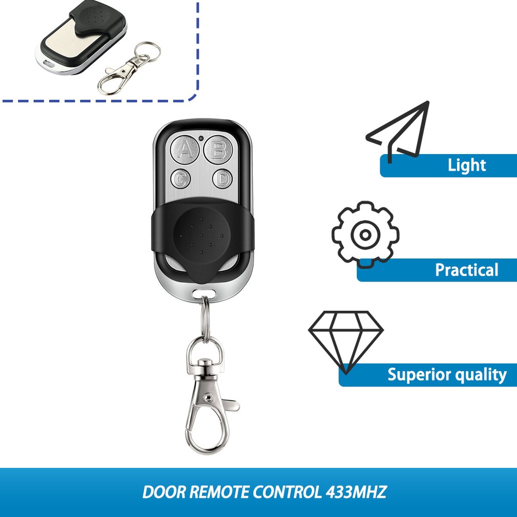 Metal four-button electric garage door key Universal access control security alarm pair copy wireless remote control key