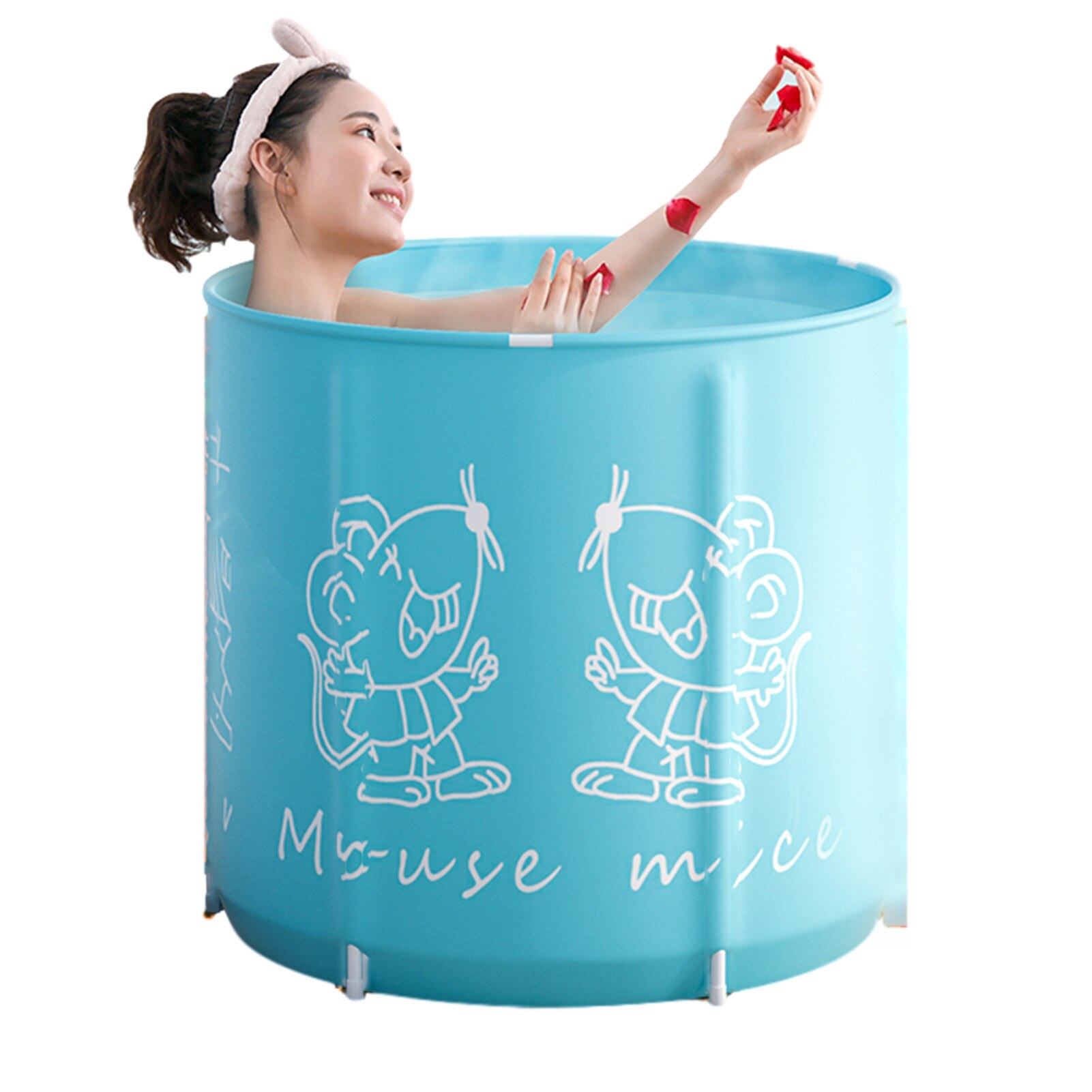 1PCS Portable Foldable Bathtub Family Bathroom SPA Soaking Non-toxic Pvc Waterproof Canvas Large Bathtub For Family Spa
