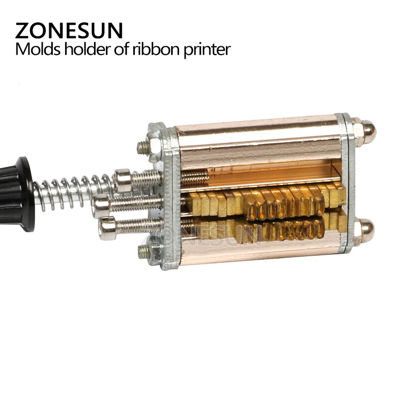 ZONESUN Mould holder of ribbon printer DY8 coding device heat head of stamping printer heat block of printer letter die cave