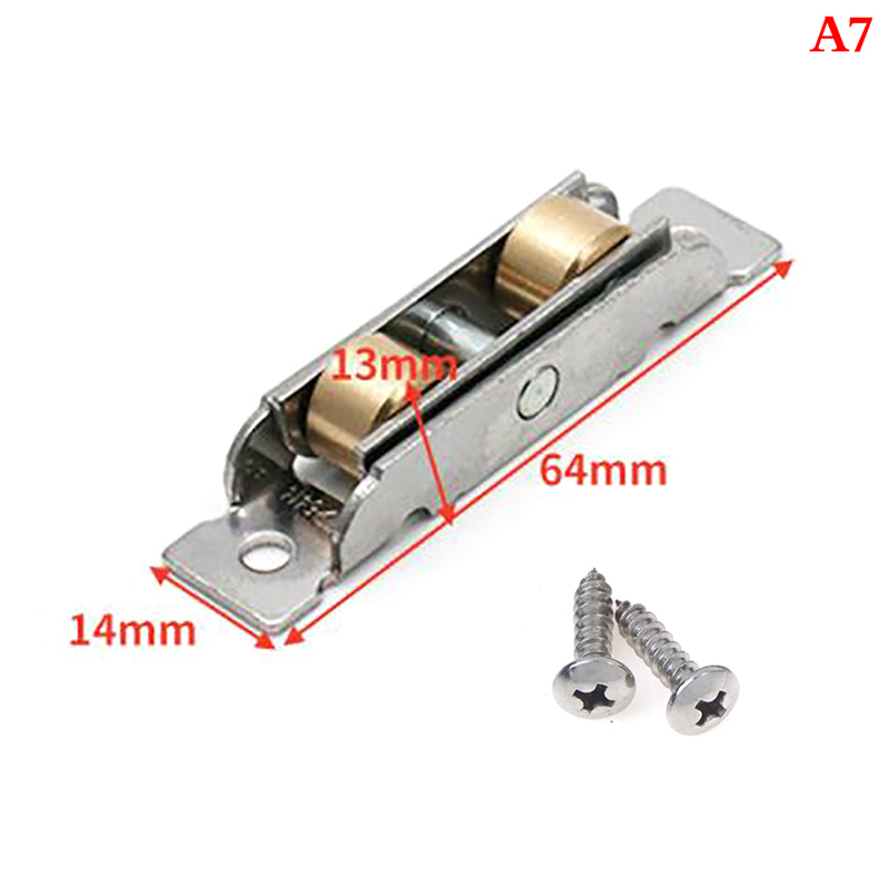 1pz ruote per porte scorrevoli rulli per porte scorrevoli in acciaio inossidabile muto pesante rulli per cuscinetti per porte scorrevoli hardware per mobili: Blu