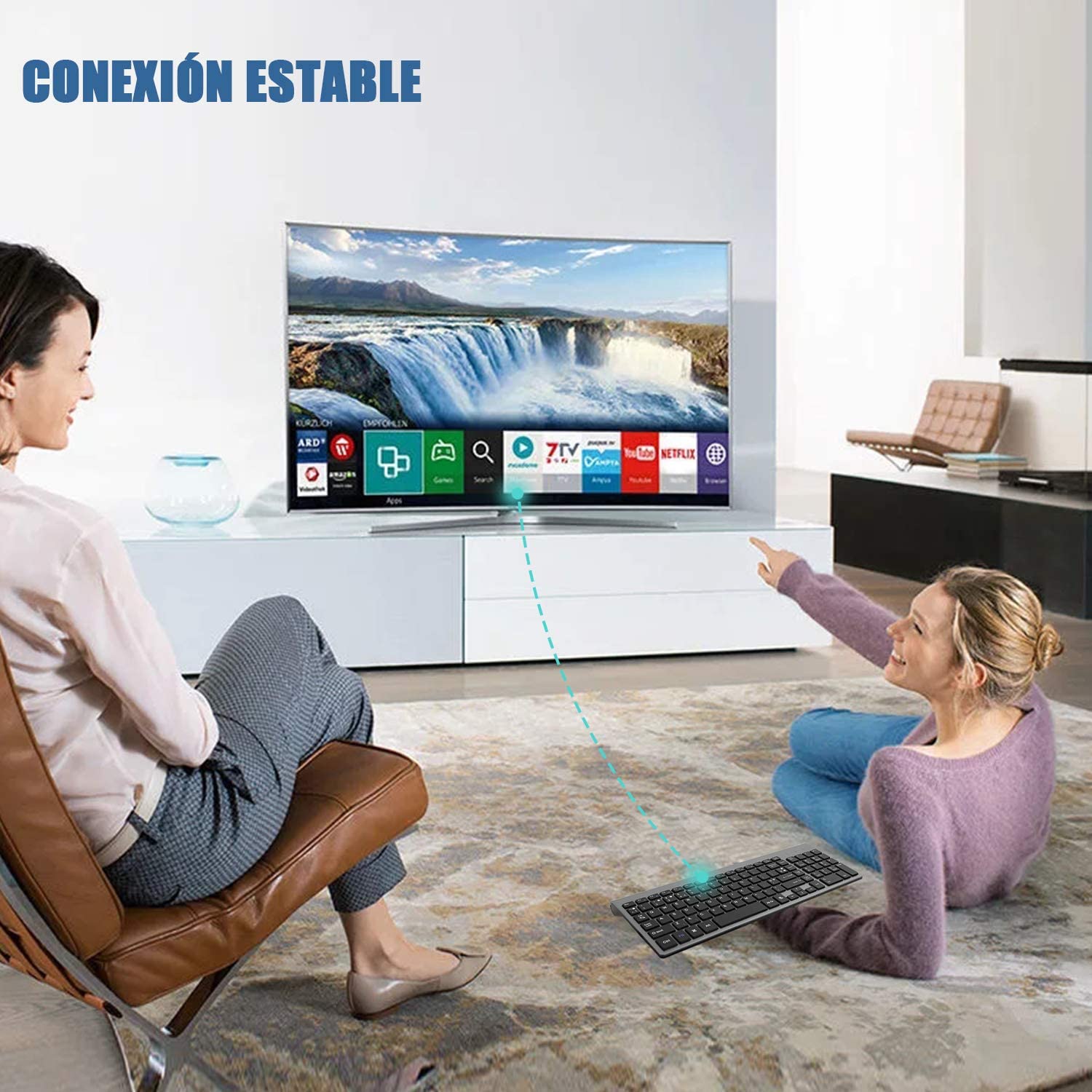 Tastiera e mouse wireless IBERA; Tastiera wireless QWERTY spagnola tastiera numerica ergonomica; Compatta; Ergonomica; Full size, 2.4G; WiFi wireless USB mouse mat tastiera PC key per mac windows 7;8;10/2000 ;XP