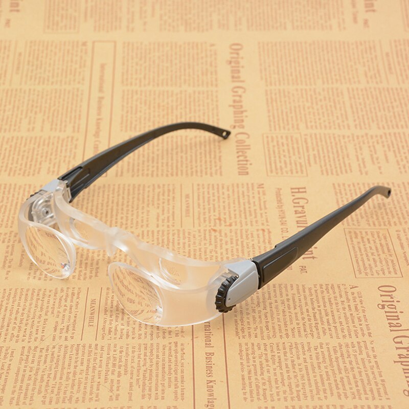 Adjustable hyperopia Presbyopia Glasses 2.1x Portable 300 Degrees 3 Diopter Optics Magnifying Glass Loupe For Watching TV: Default Title