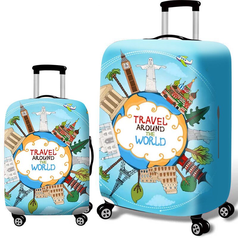 TLDGAGAS 3D Digital Stretch Fabric Luggage Protective Cover Suit 18-32 Inch Trolley Suitcase Case Covers Travel Accessories: D / S