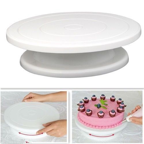 28 cm keuken cake decorating icing draaibareuitwerppijp cake stand wit plastic fondant bakken tool diy