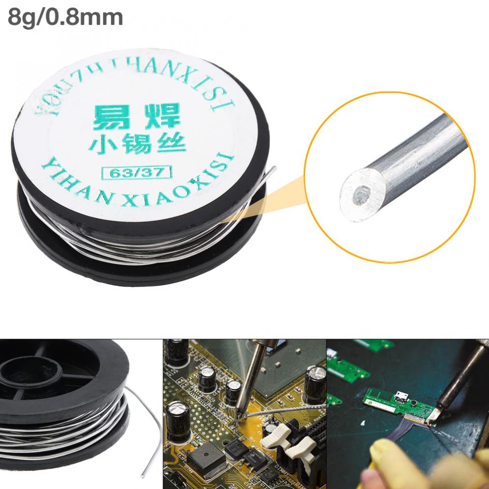 63/37 8G 0.8Mm Mini Soldeertin Lead Wire Reel Met 2% Flux En Rosin Voor Elektrische Solderen ijzer
