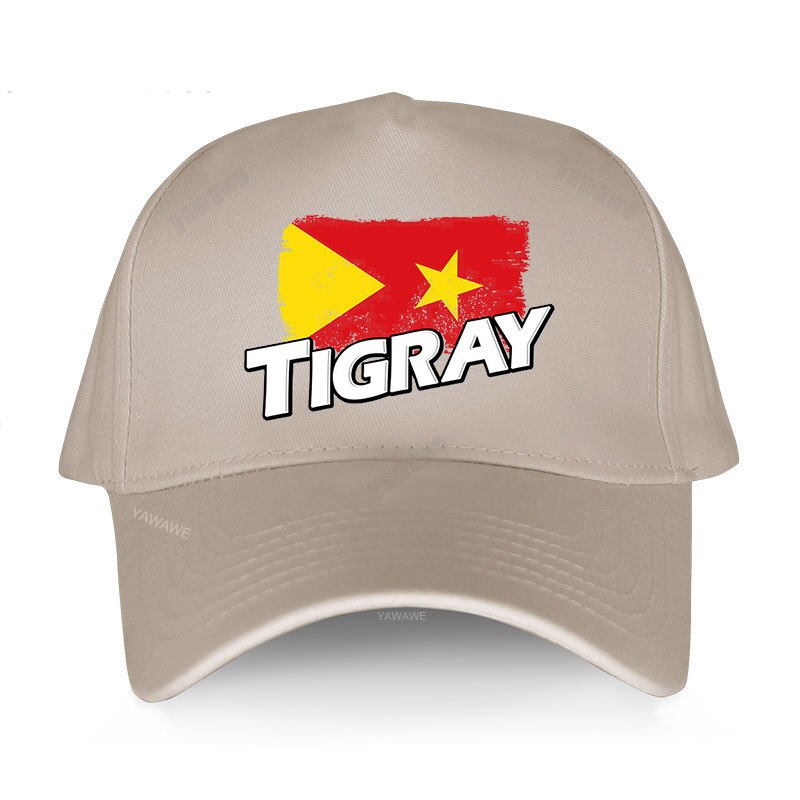 Tigray Region Flag Baseball Cap Hat Mens Black Sun Hip Hop Casual Boys Women Casquette Fish Outdoor Spring Bonnet: beige