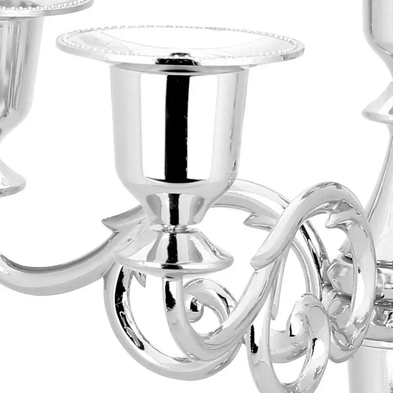 Candelabros de Metal europeos, decoraciones de boda de Navidad altas Retro antiguas, candelabros dorados y plateados, 1 ud.