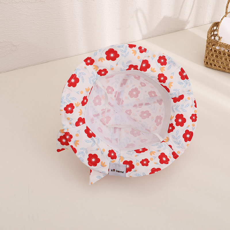 Sombrero de bebé con lazo grande para niña, gorro Floral para bebé, sombrero de Sol para playa, accesorios para niño, sombrero de cubo para niño, artículos infantiles de 1 a 3 años