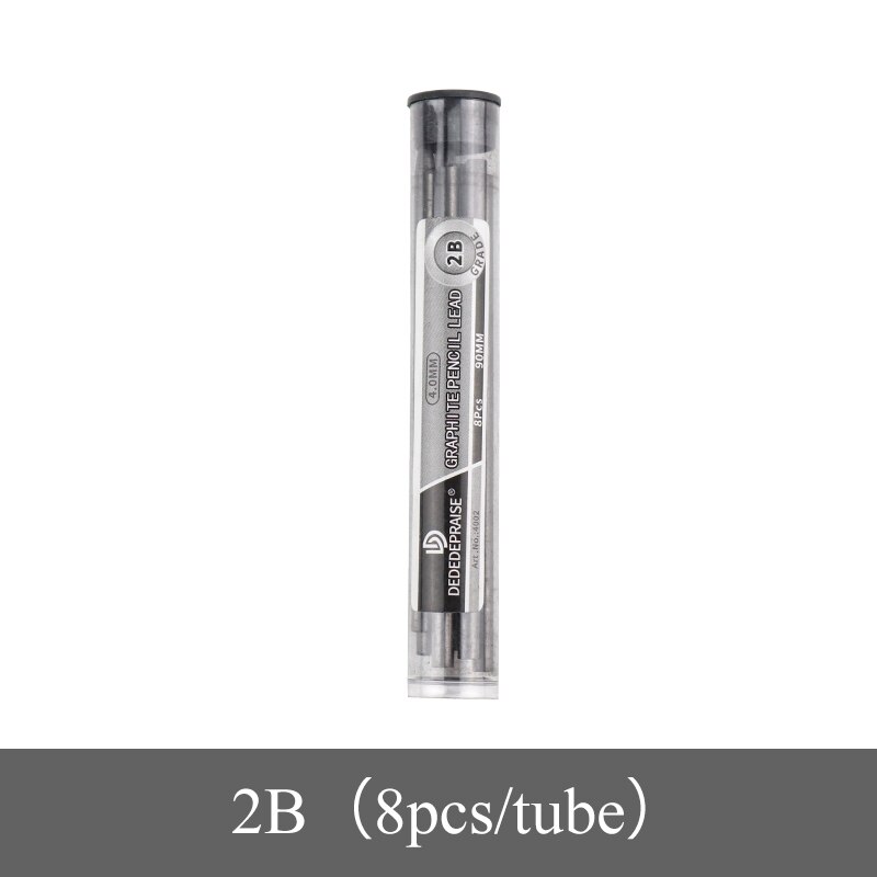 2.0/4.0mm Mechanical/Automatic Charcoal Pencil Graphite Lead/Refills/Core Replaceable HB/2B/4B/6B/8B/10B/12B Sketch Stationery: 4.0-1refill-2B